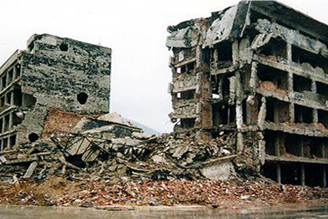 Break-up of Yugoslavia & The War in Mostar: Life Under Siege - Stop one: the aircraft hangar south of Mostar