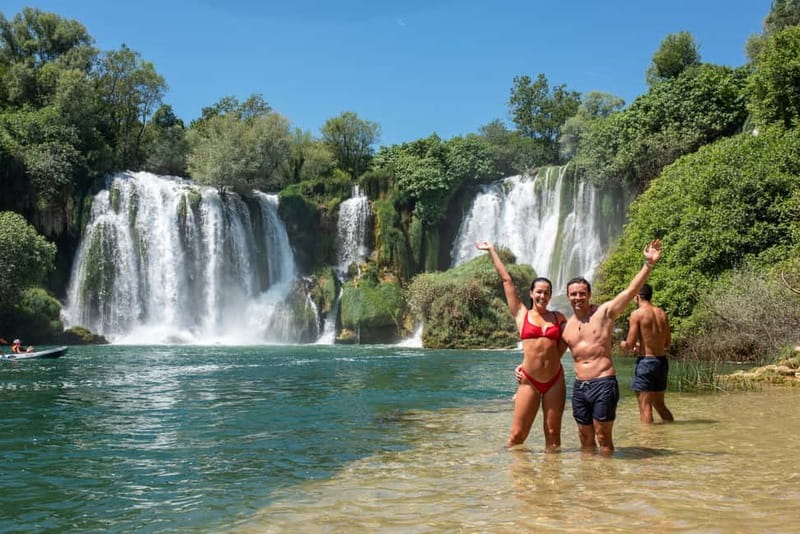 From Dubrovnik: Mostar and Kravice Waterfalls Private Tour - Kravice Waterfalls: green water and a chance to swim