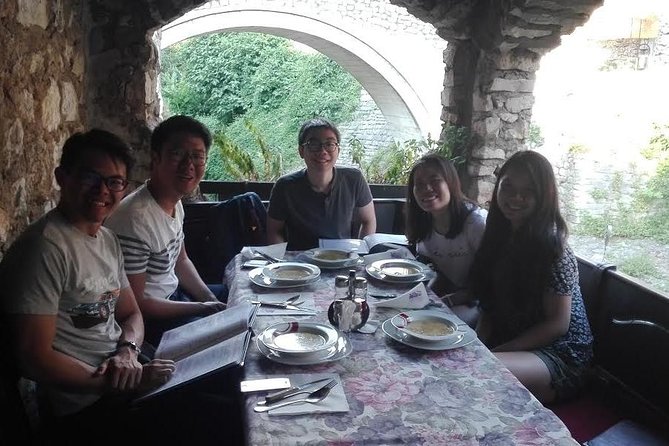 Mostar gastro and historical treasures - Seeing the Old Bridge from below